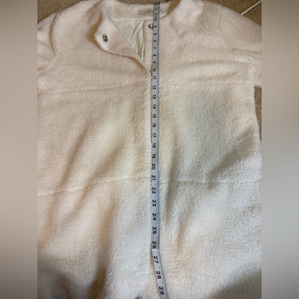 Kate & Sam Women's White Fleece Jacket size large - Picture 10 of 10